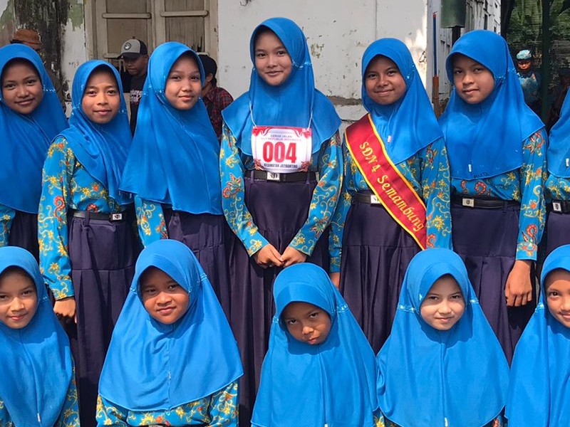 SD Negeri 4 Semambung Ikut Meriahkan Lomba Gerak Jalan Tingkat SD dalam Rangka HUT RI ke-80