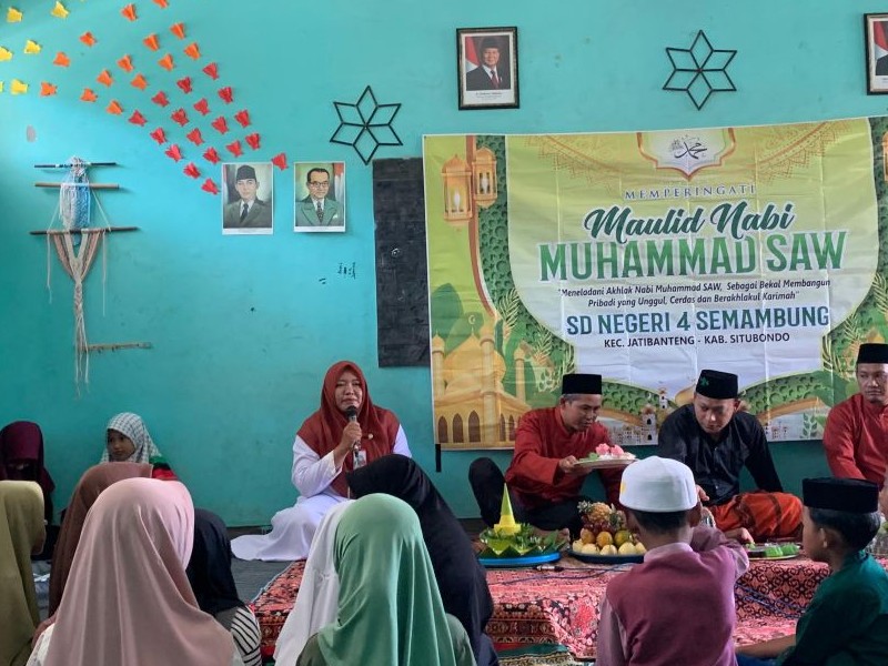 Peringatan Maulid Nabi Muhammad SAW di SD Negeri 4 Semambung