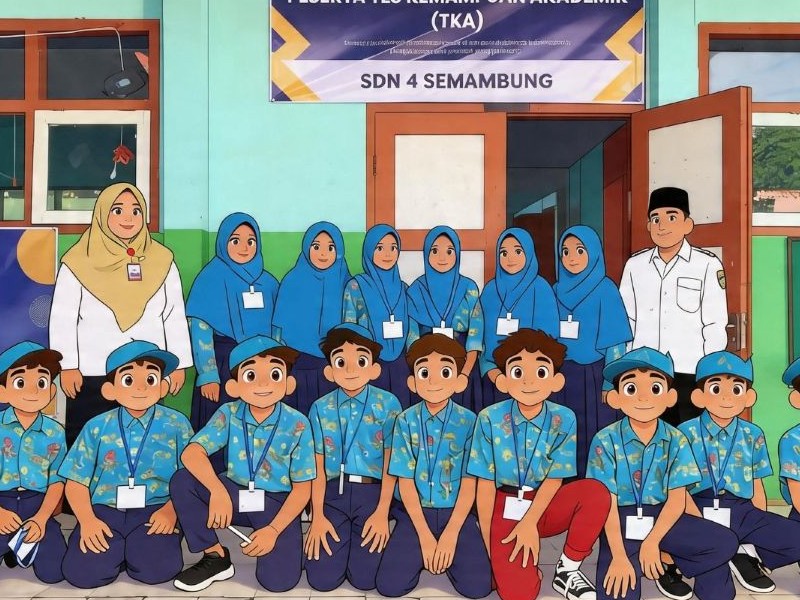 Mengasah Potensi Diri: Keseruan Tes Kemampuan Akademik di SD Negeri 4 Semambung